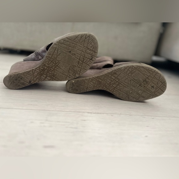Miz Mooz wedge sandals. Taupe/sand color. 8.5 size. Used. - Picture 5 of 5